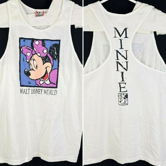 Minnie Mouse WDW Vintage Womens Tank Top XL Racer - Picture 1 of 6